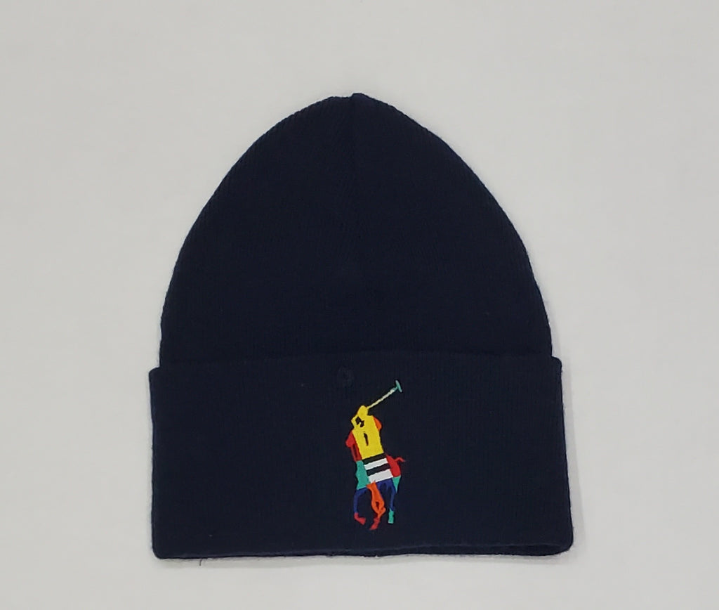 Nwt Polo Ralph Lauren Navy/Red Big Pony /Small Pony Reversible Skully