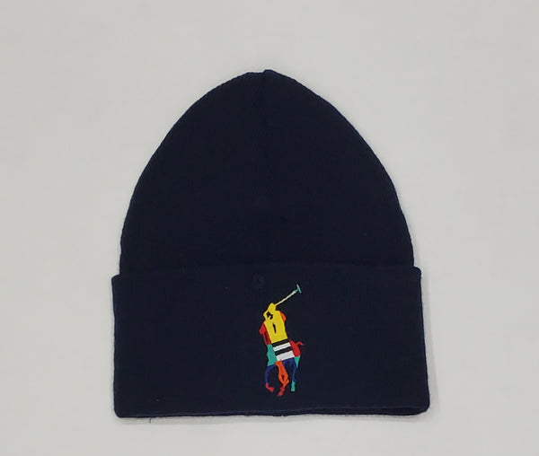 Nwt Polo Ralph Lauren Navy/Red Big Pony /Small Pony Reversible Skully - Unique Style