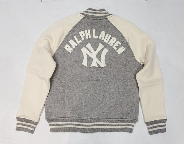 Nwt Polo Ralph Lauren Cream/Grey Yankees Wool Jacket