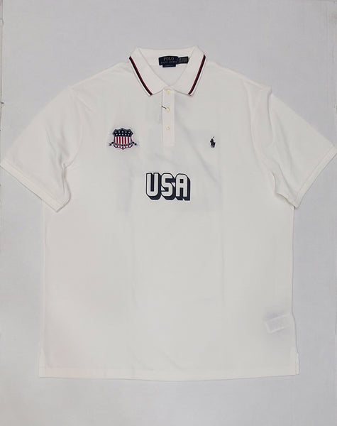 Nwt Polo Ralph Lauren White USA Classic Fit Polo - Unique Style