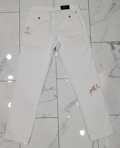 Nwt Polo Ralph Lauren White Sailboat RL 67 Straight Fit Pants - Unique Style