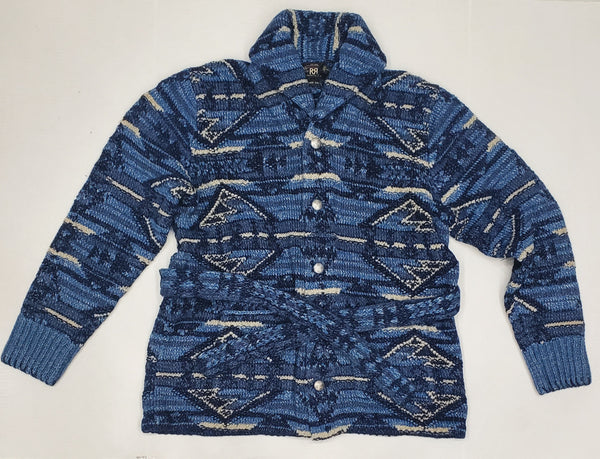 Ralph Lauren RRL Hand Knit Shawl Neck Cardigan - Unique Style