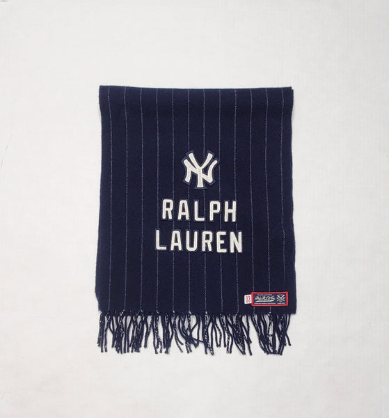 Nwt Polo Ralph Lauren Navy Yankees Pinstripe NY Scarf - Unique Style