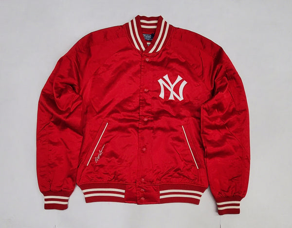 Nwt Polo Ralph Lauren Yankees Red NY Satin Jacket - Unique Style