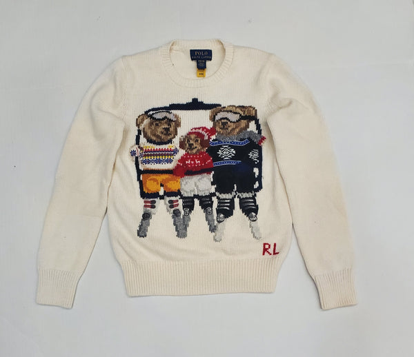 Nwt Kids Polo Ralph Lauren Triple Bear Sweater (8-20) - Unique Style