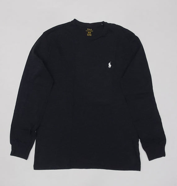 Polo Ralph Lauren Dark Heather Small Pony Long Sleeve Tee - Unique Style