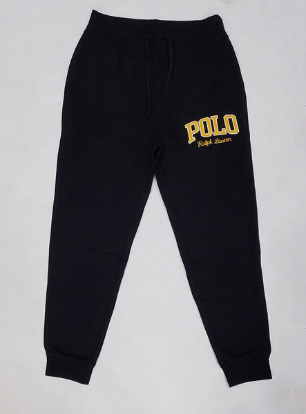 Nwt Polo Ralph Lauren Black/Yellow Embroidered Polo Spellout Joggers - Unique Style