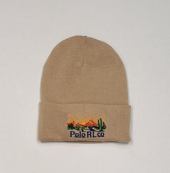 NWT Polo Ralph Lauren Khaki Southwestern Desert Patch Skully - Unique Style