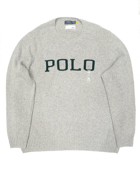Nwt Polo Big & Tall Dark Grey w/White Horse Half-Zip Sweater