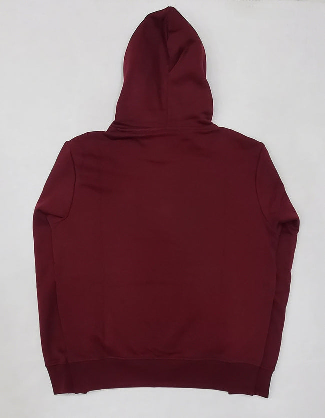 Nwt Polo Ralph Lauren Burgundy Polo Sport Written On Arm Pullover Hoodie - Unique Style
