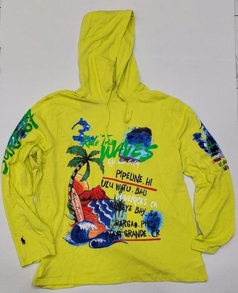 Nwt Polo Ralph Lauren Ride The Waves Long Sleeve Hoodie Tee - Unique Style