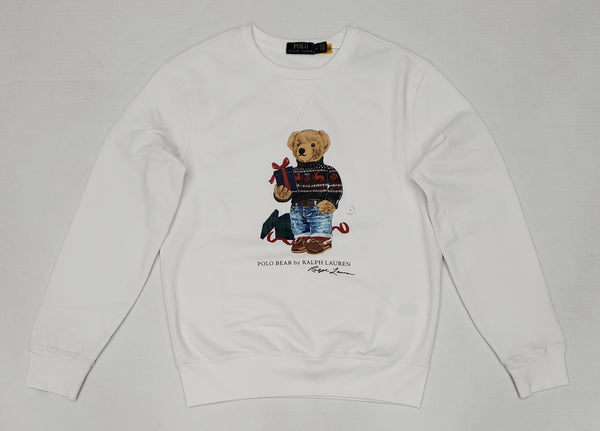 Nwt Polo Ralph White Reindeer-Gift Teddy Bear Sweatshirt - Unique Style