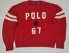 Nwt Polo Ralph Lauren Women's Red Polo 67 Knit Sweater - Unique Style