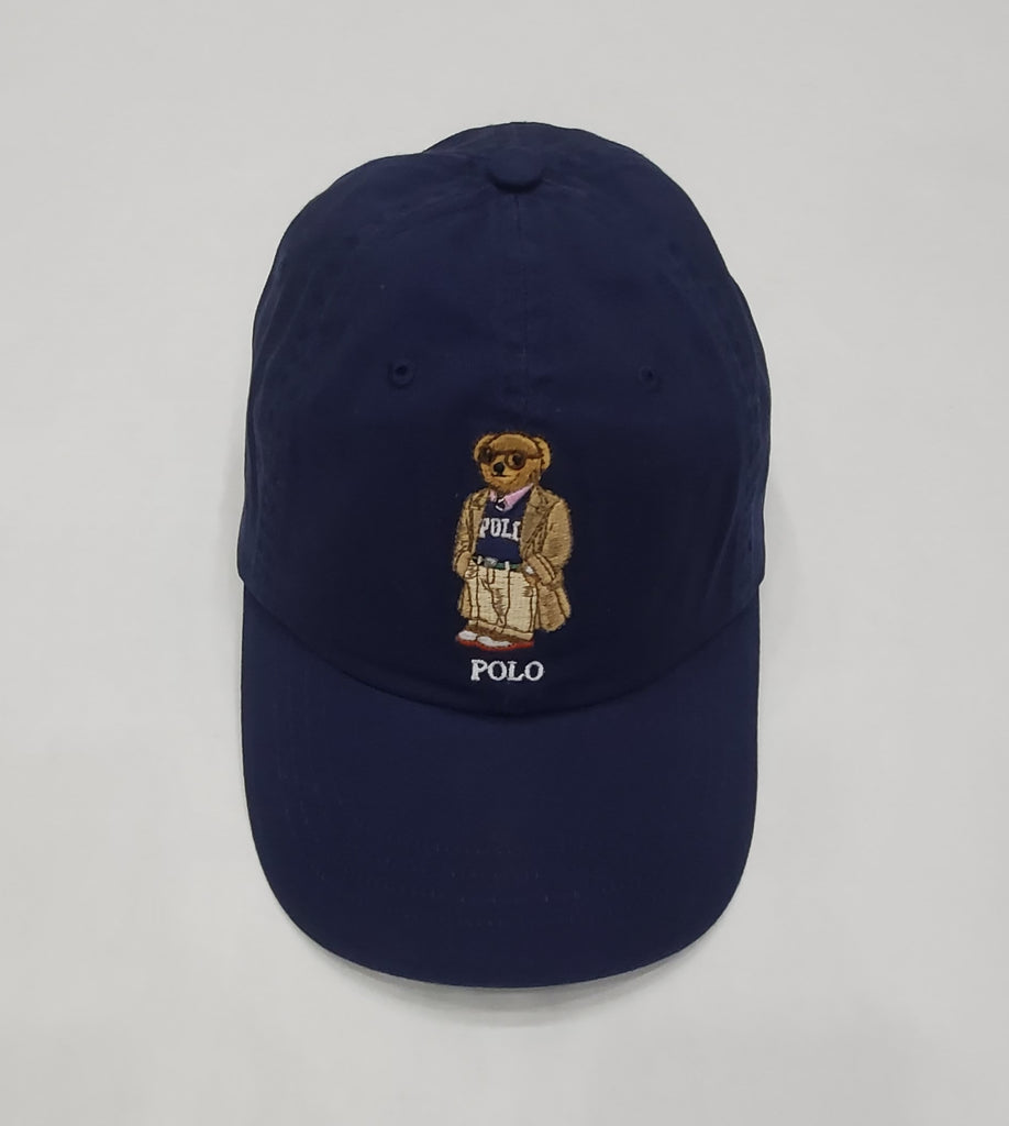 Nwt Polo Ralph Lauren Navy Grandpa Teddy Bear Adjustable Hat