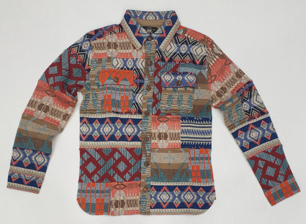 Nwt Ralph Lauren RRL Jacquard Button-Up Overshirt - Unique Style