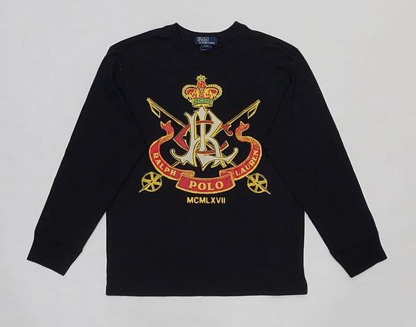 Nwt Kids Polo Ralph Lauren Black L/S Tee (8-20) - Unique Style