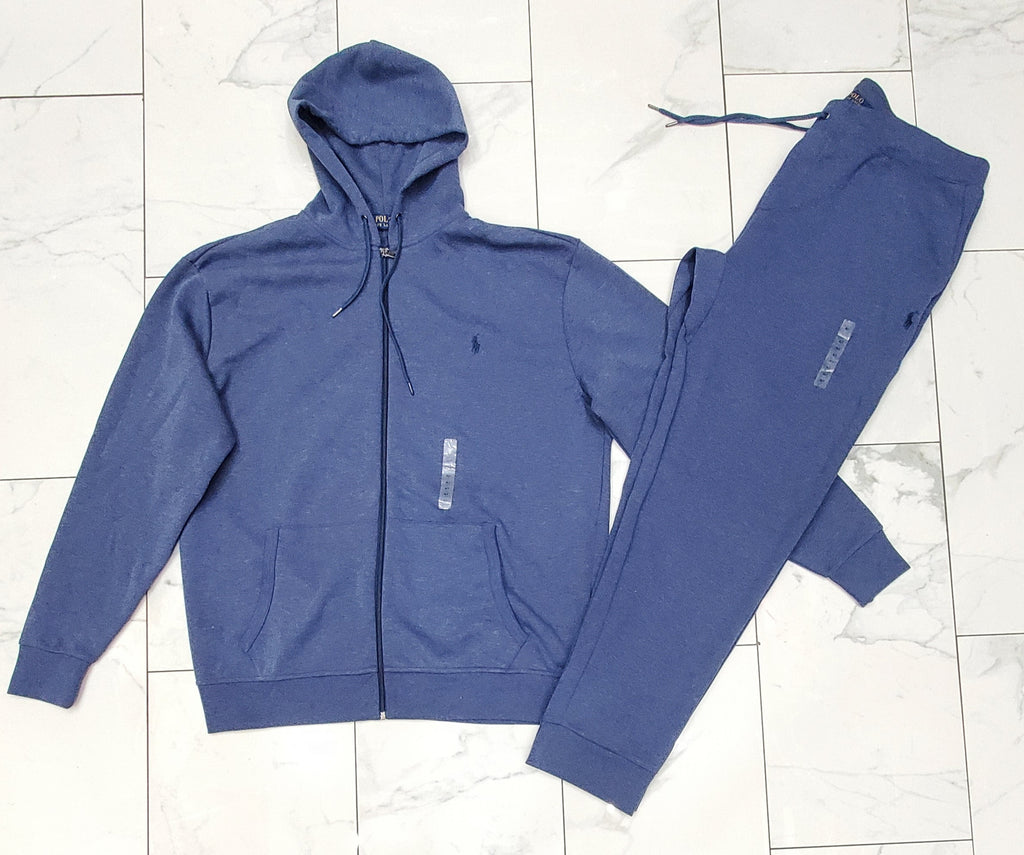 Nwt Polo Big & Tall Ralph Lauren Blue Heather Double Knit Sweatsuit U