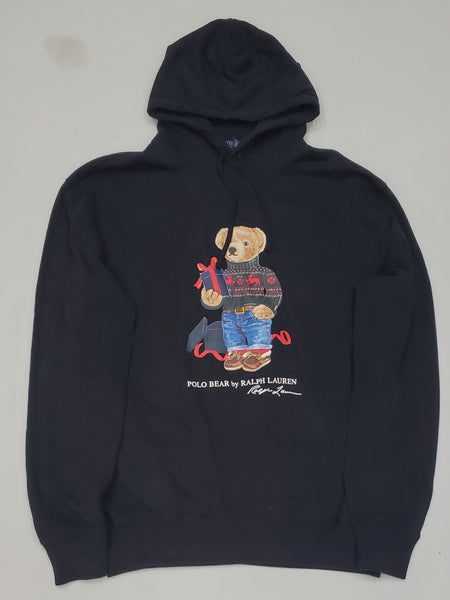 Nwt Polo Big & Tall Black Reindeer Gift Box Teddy Bear Hoodie - Unique Style