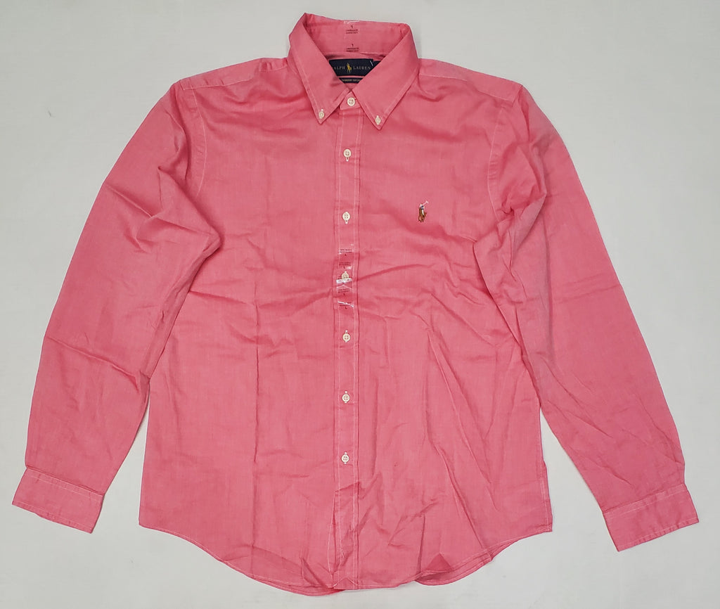 Nwt Polo Ralph Lauren Small Pony Faded Red Button Down