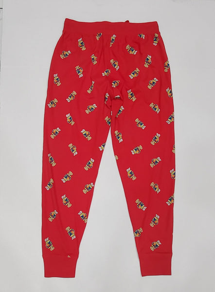 Nwt Polo Ralph Lauren Red Allover Basketball Bear Print Pajamas - Unique Style
