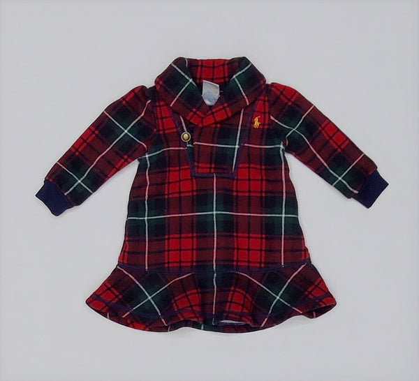 Nwt Kids Polo Ralph Lauren GIRLS Plaid Small Pony Dress (0-24M) - Unique Style