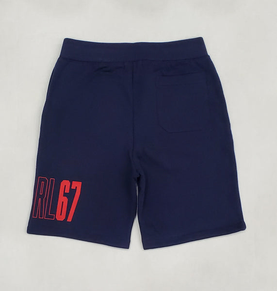 Nwt Polo Spellout Navy Printed Spellout Shorts - Unique Style