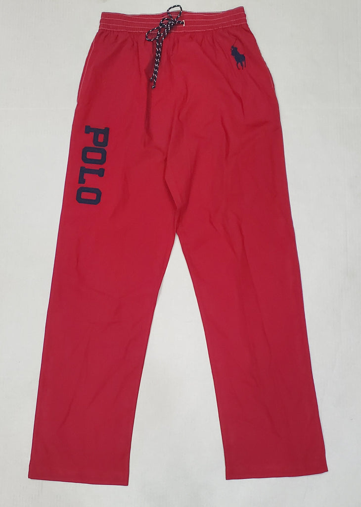 Nwt Polo Ralph Lauren Burgundy Spellout w/Pony Pajama Pants