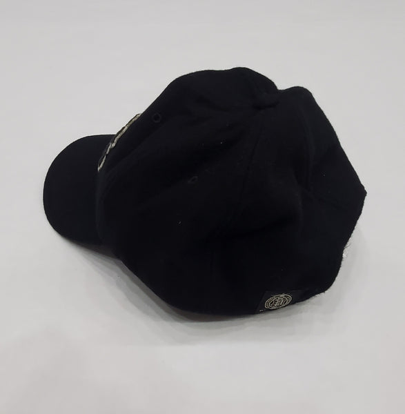 Nwt Polo Ralph Lauren Black Polo Football Wool Adjustable Leather Strapback Hat - Unique Style
