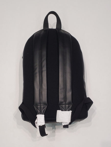 Nwt Polo Ralph Lauren Black Patches Leather/Wool Backpack