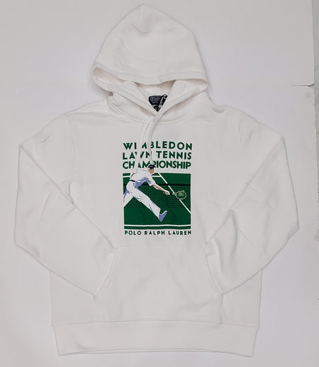 Nwt Polo Ralph Lauren White/Navy Small Pony Performance Hoodie