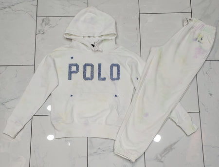 Nwt Polo Ralph Lauren Women's Grey With White Pony Zip Up Hoodie & Matching Joggers
