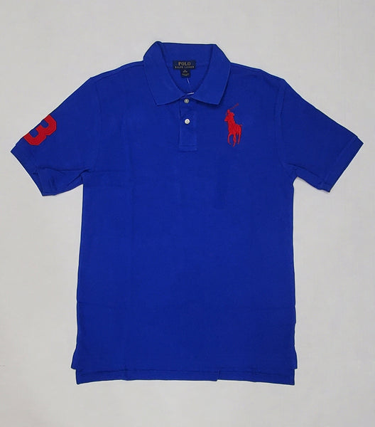 Nwt Kids Polo Ralph Lauren Royal/Red Big Pony Polo (8-20) - Unique Style
