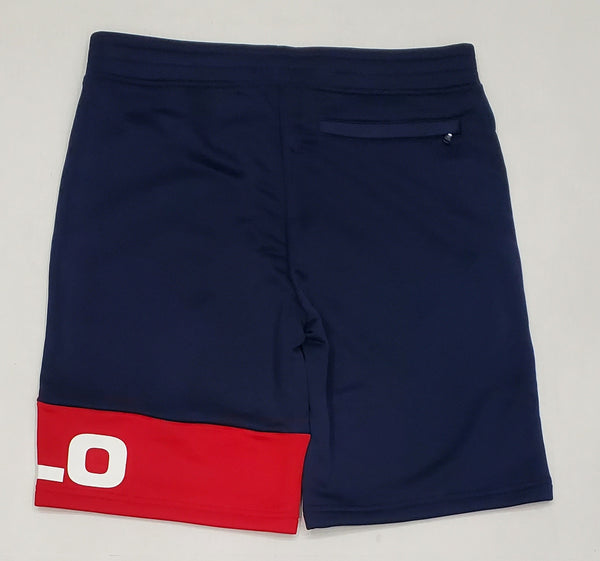 Nwt Polo Ralph Lauren Navy/Red Spellout Logo Performance Shorts - Unique Style