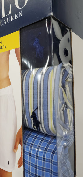 Polo Ralph Lauren Big and Tall Classic Fit 3 Pack Woven Striped Boxers - Unique Style