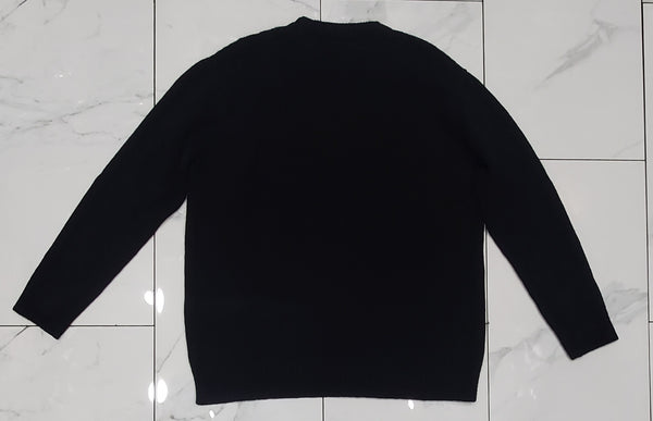 Nwt Polo Ralph Lauren Black w/Grey Crewneck Small Pony Wool Sweater - Unique Style
