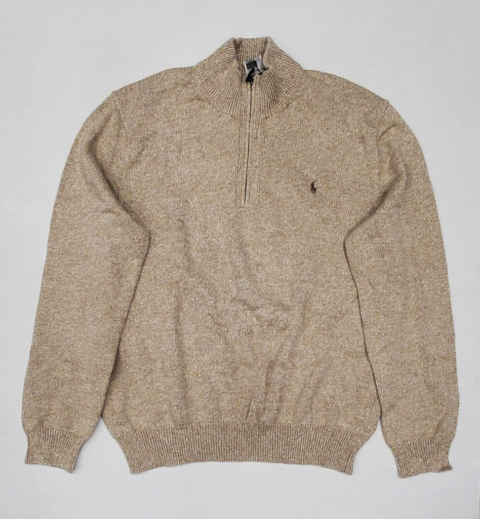 Polo Ralph Lauren Brown w/Brown Small Pony Half Zip Sweater