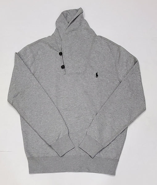 Nwt Polo Ralph Lauren Grey w/Black Horse Shawl Neck Sweater - Unique Style