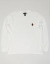 Nwt Polo Ralph Lauren White Basketball Bear Thermal - Unique Style
