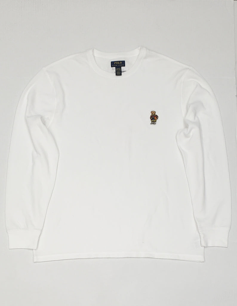 Nwt Polo Ralph Lauren White Basketball Bear Thermal