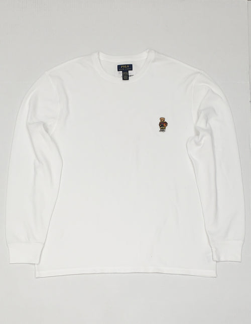Nwt Polo Ralph Lauren White Basketball Bear Thermal - Unique Style