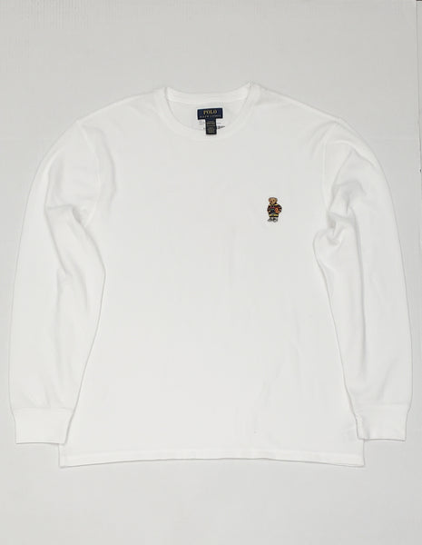 Nwt Polo Ralph Lauren White Basketball Bear Thermal - Unique Style