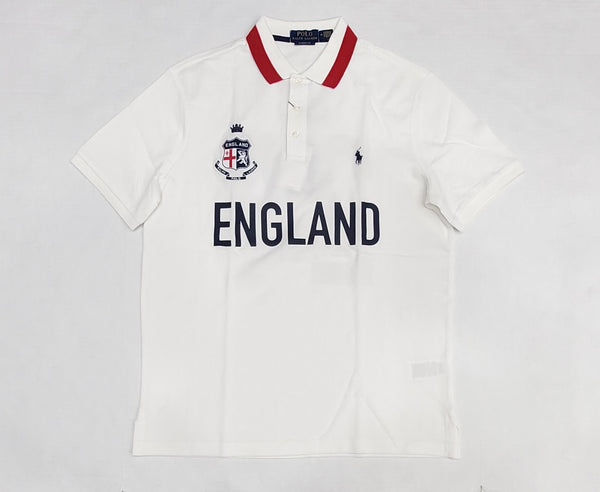 Nwt Polo Ralph Lauren White England Classic Fit Polo - Unique Style