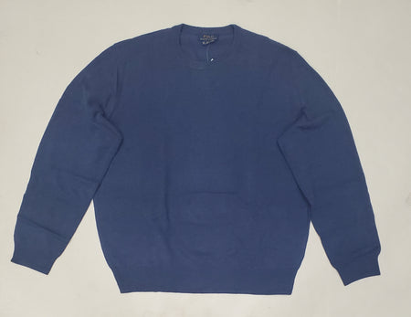Nwt Polo Ralph Lauren Tudor Red w/Navy Horse V-Neck Cotton Sweater