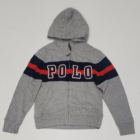 Nwt Polo Ralph Lauren White/Navy Small Pony Performance Hoodie