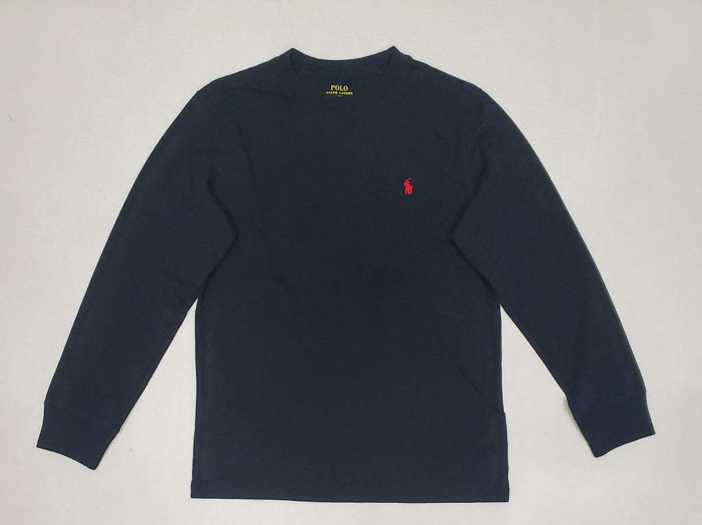 Nwt Kids Polo Ralph Lauren Black Small Pony L/S Tee (8-20)1