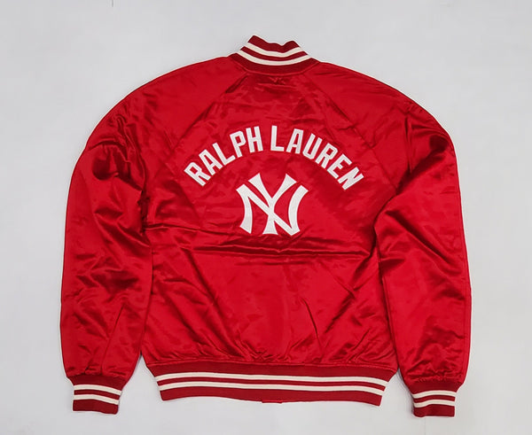 Nwt Polo Ralph Lauren Yankees Red NY Satin Jacket - Unique Style