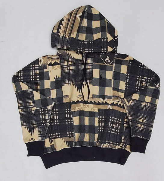 Nwt Polo Ralph Lauren Women's Southwestern Azteck Graphic Cropped Hoodie - Unique Style