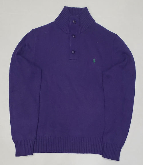 Nwt Polo Ralph Lauren Purple Small Pony Mock Neck Sweater - Unique Style
