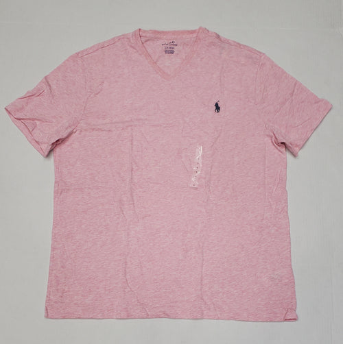 Nwt Polo Ralph Lauren "Pink Heather" Small Pony V- Neck Tee - Unique Style