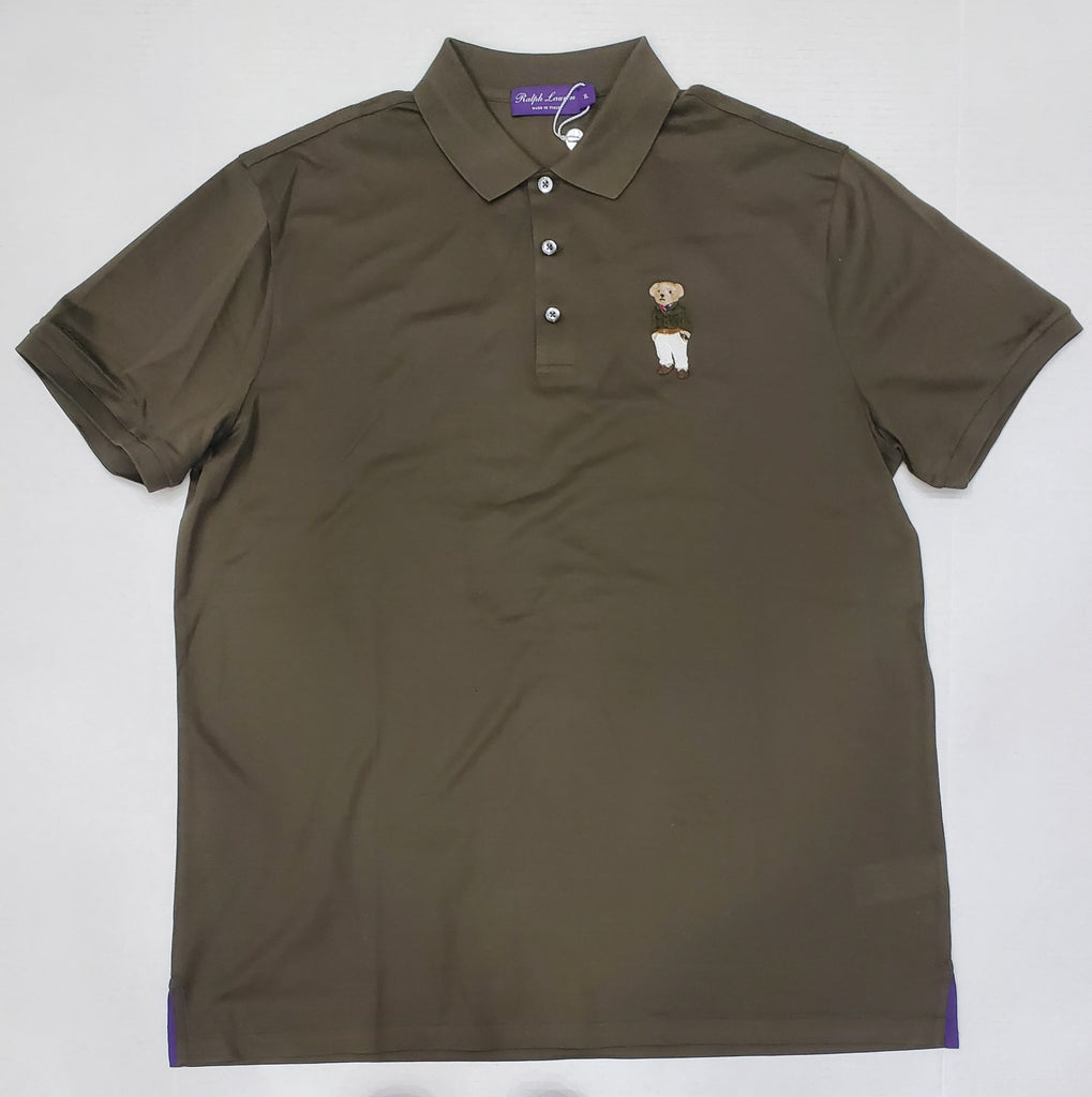 Nwt Ralph Lauren Purple Label Teddy Bear Olive Polo
